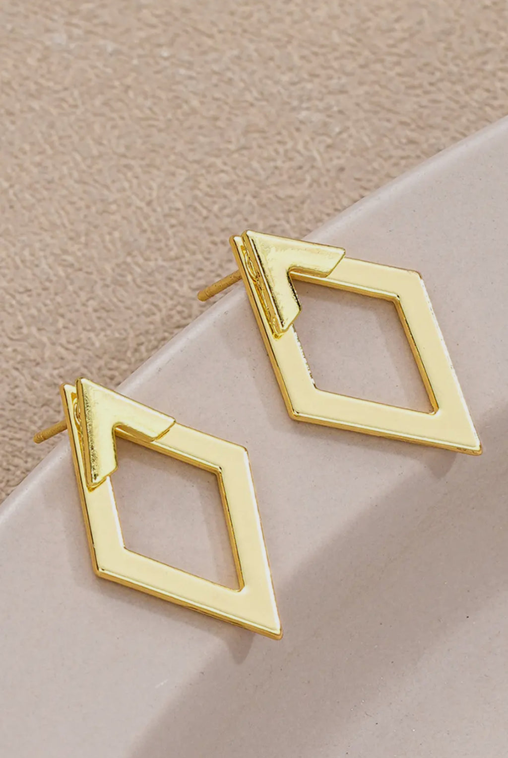 Geometric Gold Drop Earrings | Modern Minimalist Jewelry