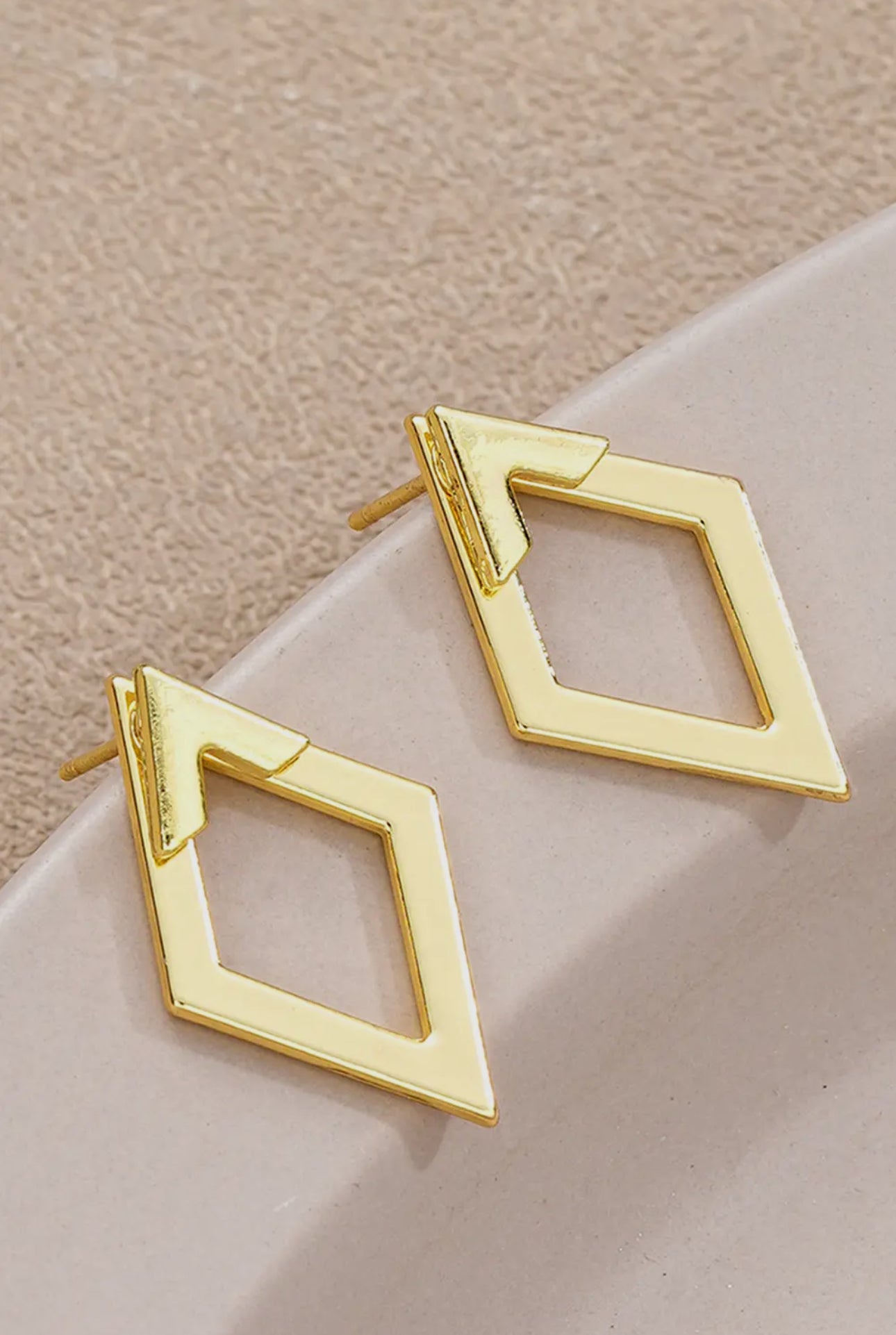 Geometric Gold Drop Earrings | Modern Minimalist Jewelry