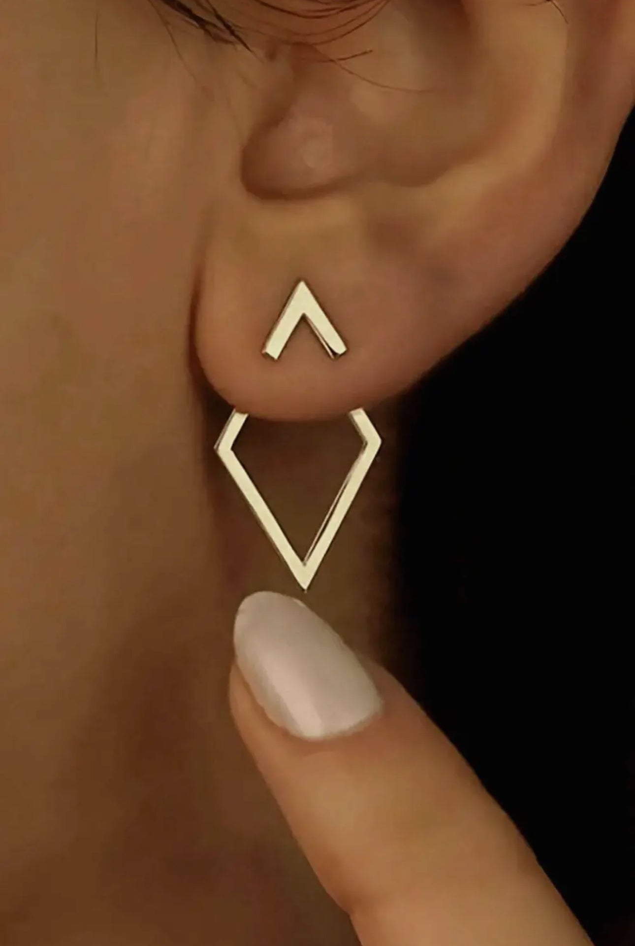 Geometric Gold Drop Earrings | Modern Minimalist Jewelry