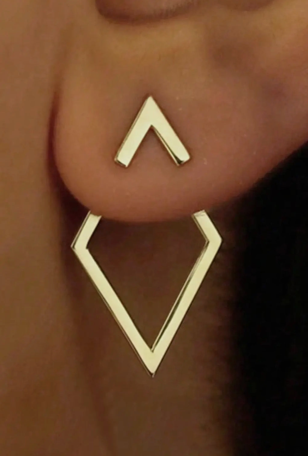 Geometric Gold Drop Earrings | Modern Minimalist Jewelry