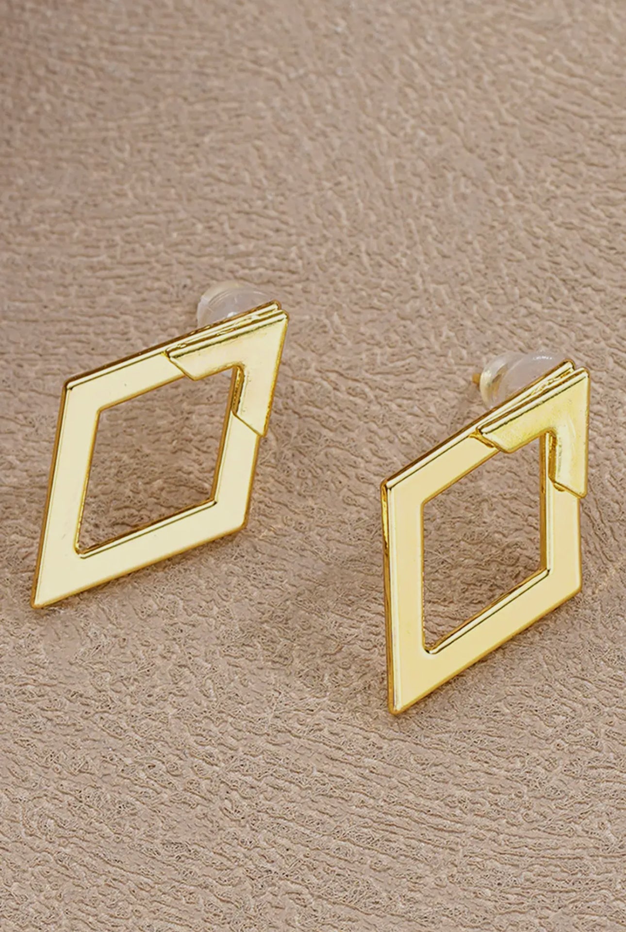 Geometric Gold Drop Earrings | Modern Minimalist Jewelry